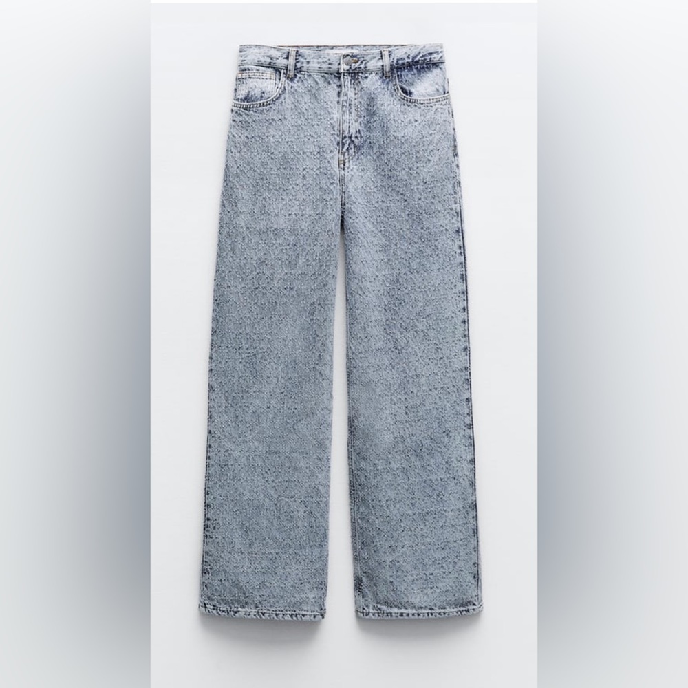 ZARA MID-RISE LOOSE FIT JEANS size 8